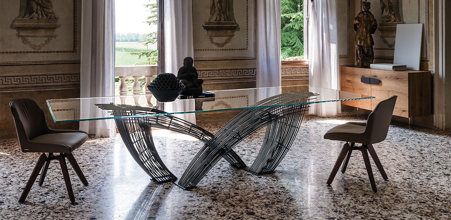 HYSTRIX Rectangular glass table