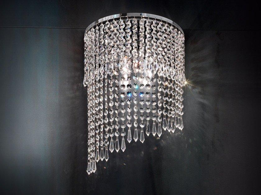 IMPERO &AMP; DECO VE 840 A2 Incandescent chrome plated wall light with crystals