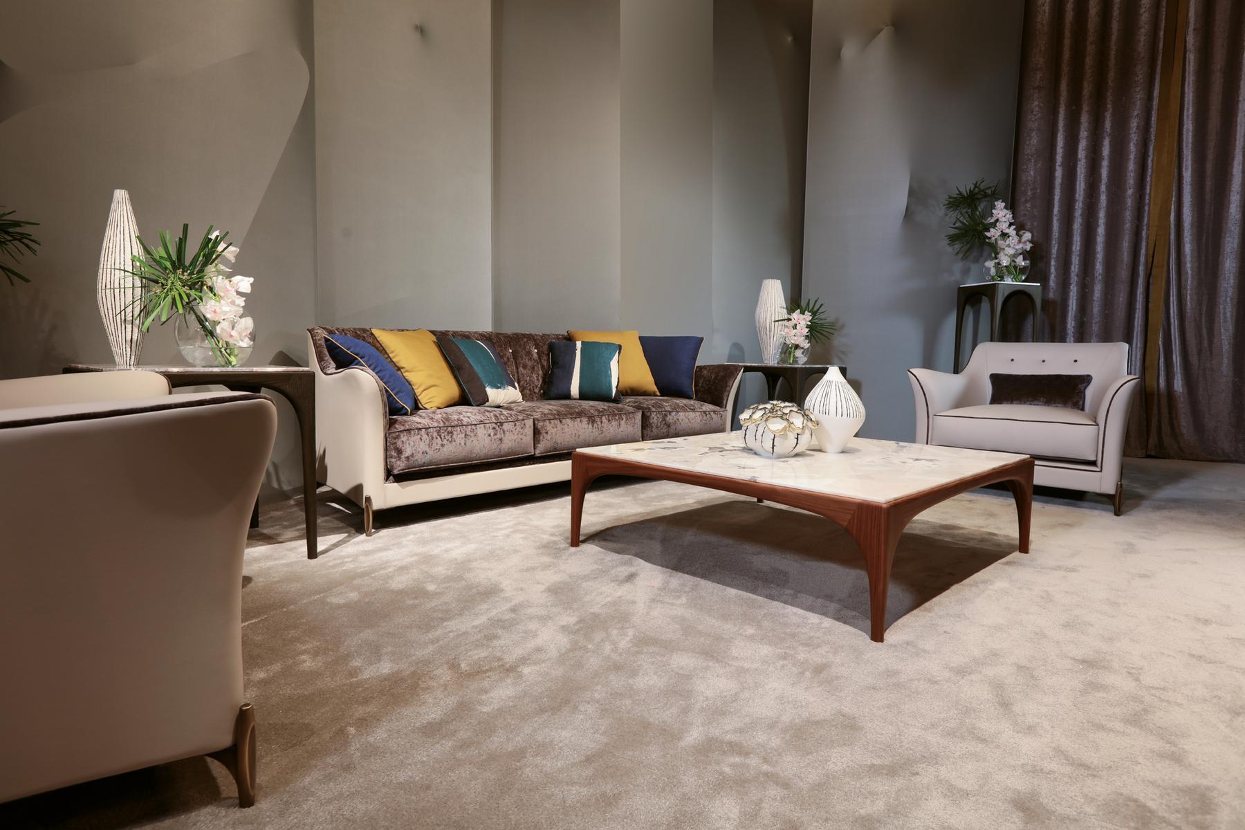 EGEA Tufted leather armchair with armrests