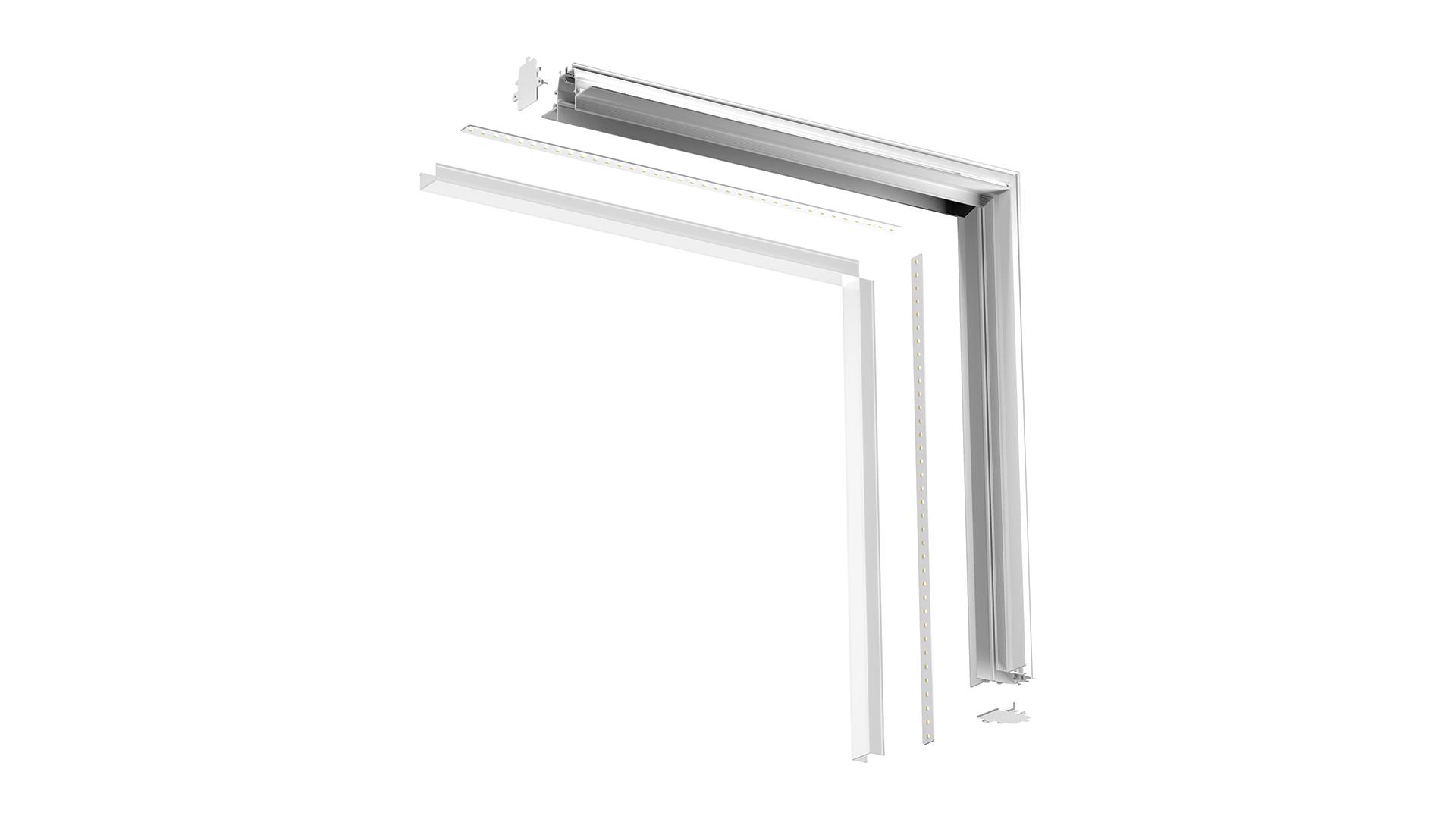 BRIGHT LINE Aluminium linear lighting profile for LED modules