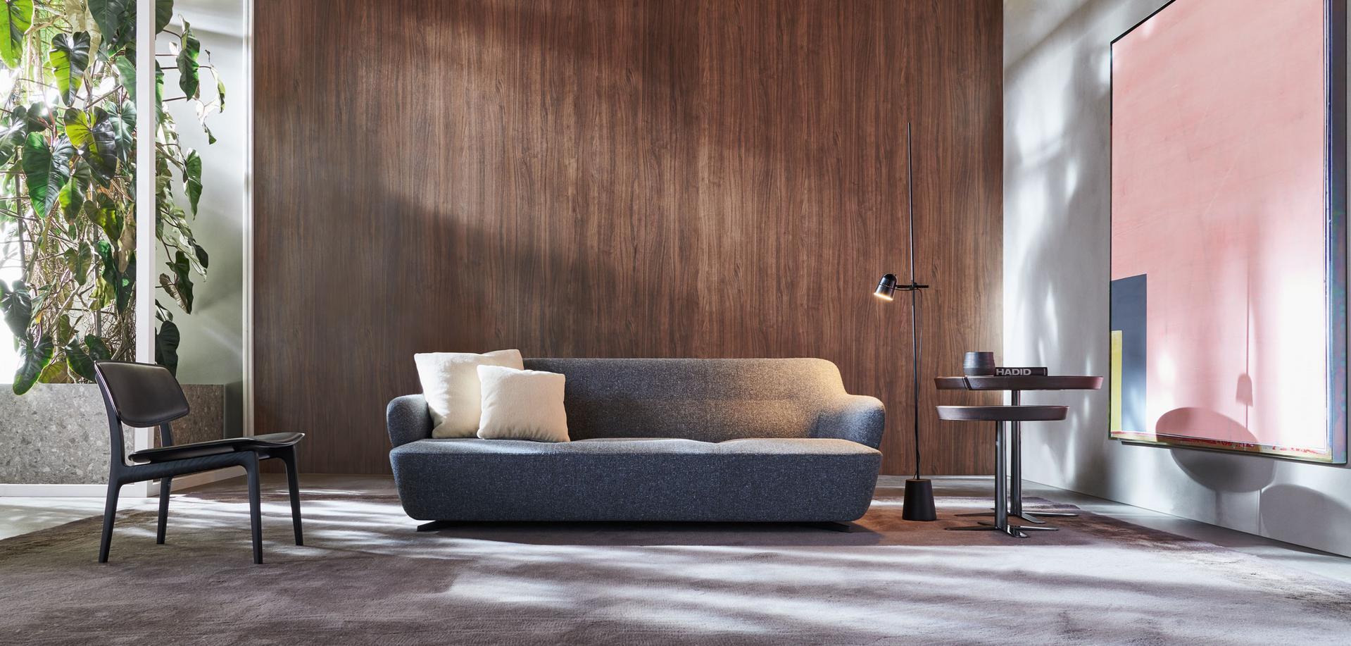 WOODY Tanned leather easy chair