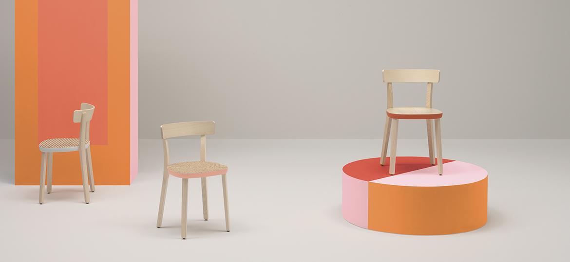 FOLK 2920 Ash chair with cane seat
