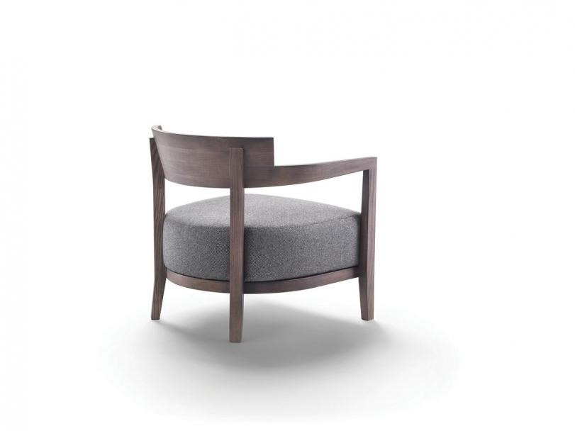 JENNY Wooden easy chair with armrests