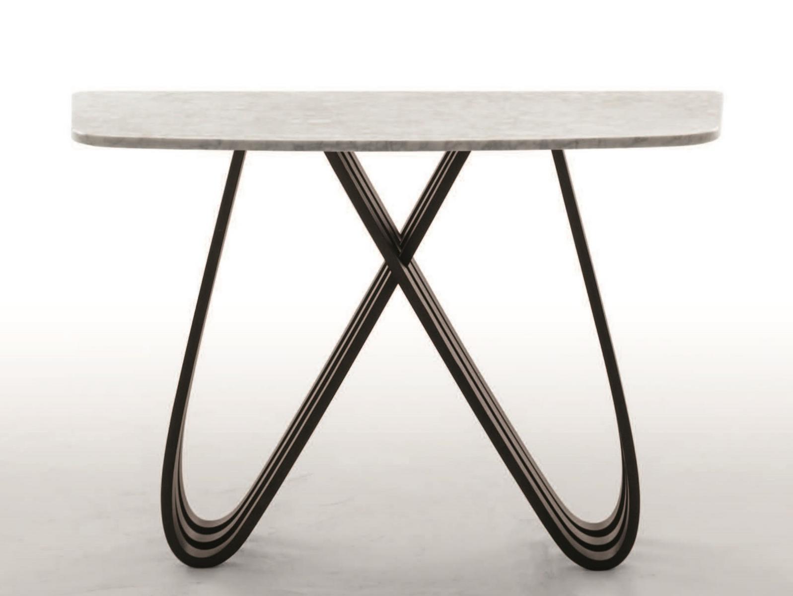 ARPA Demilune Carrara marble console table