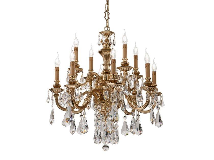 KAITLIN 777/8+4-SH/P French Gold chandelier with Schoeler Crystals