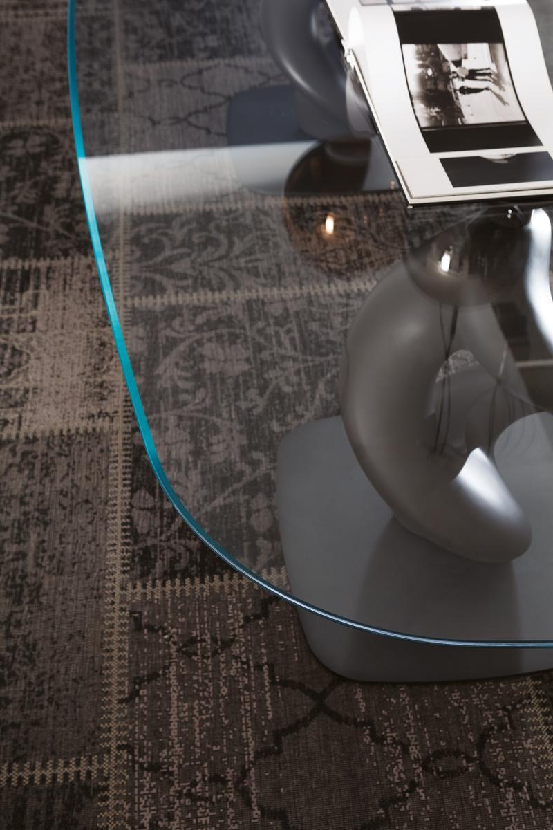 LIQUID BIG Oval glass table