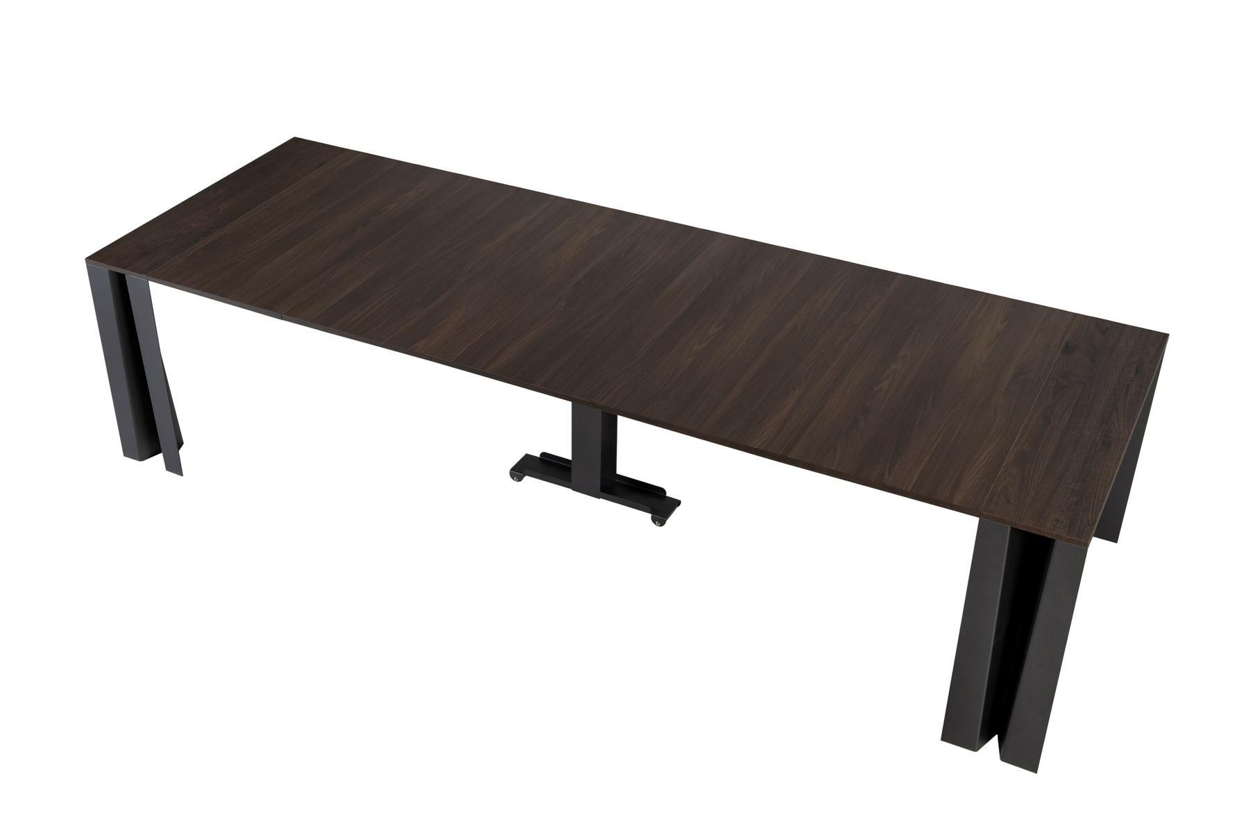 LEAF Extending rectangular oak console table