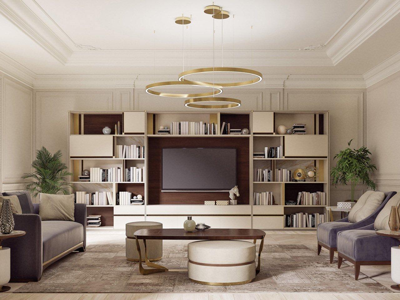 PR.850.1 Custom wooden TV wall system