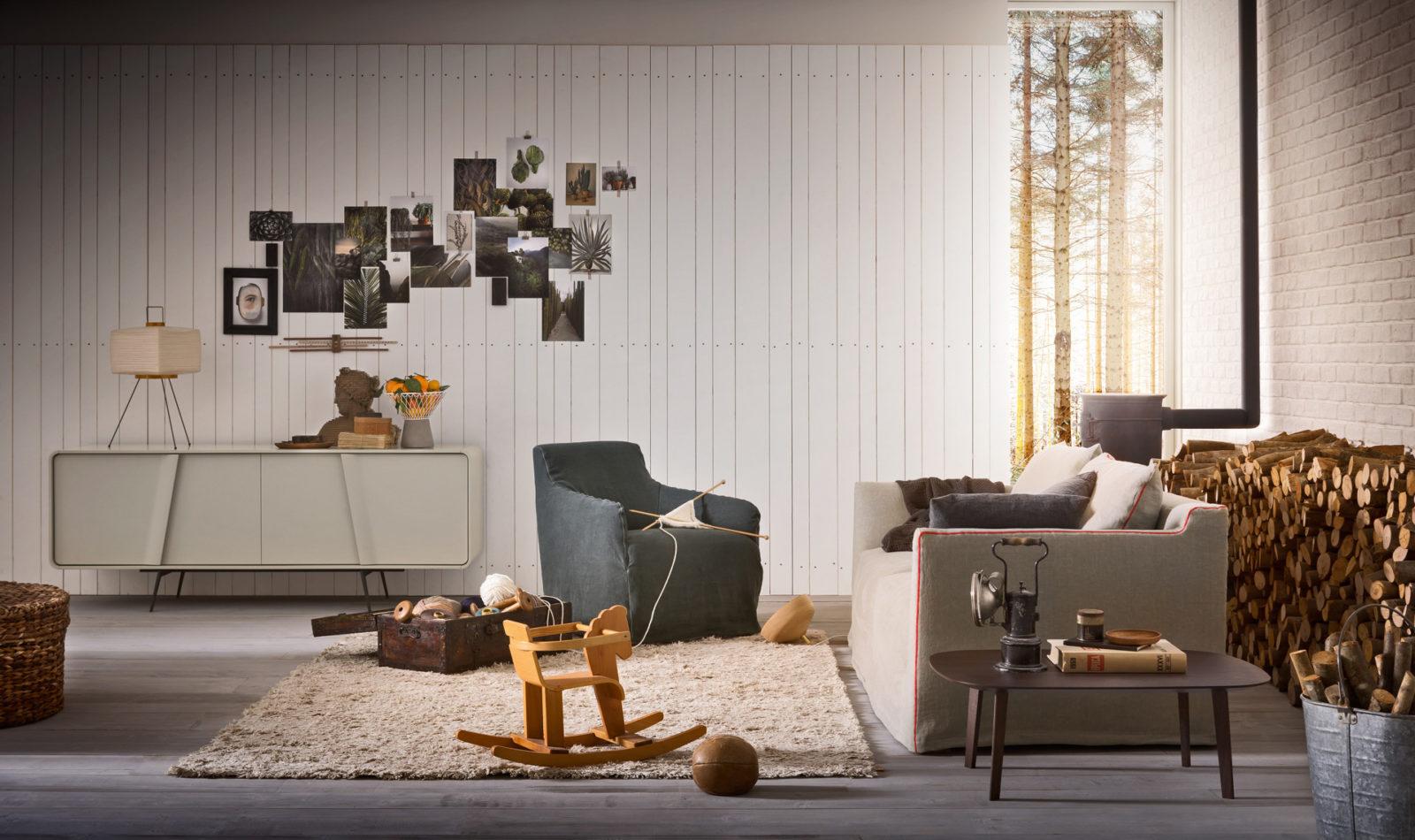 MUSA Modular veneer sideboard with doors