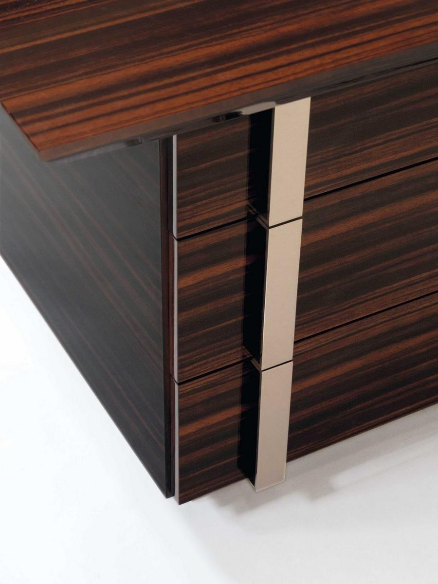 TYCOON L Rectangular wooden writing desk with drawers