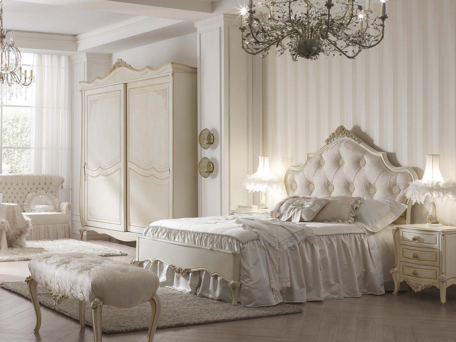 MICHELANGELO Double bed with upholstered headboard