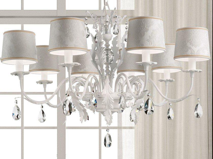 ACANTIA 8 Direct light metal chandelier with crystals