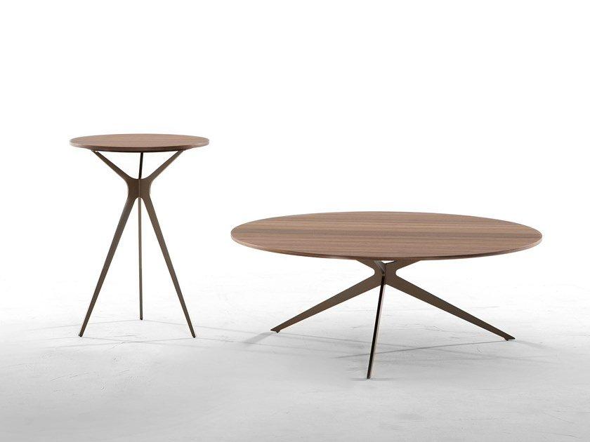 TREE Round wooden coffee table