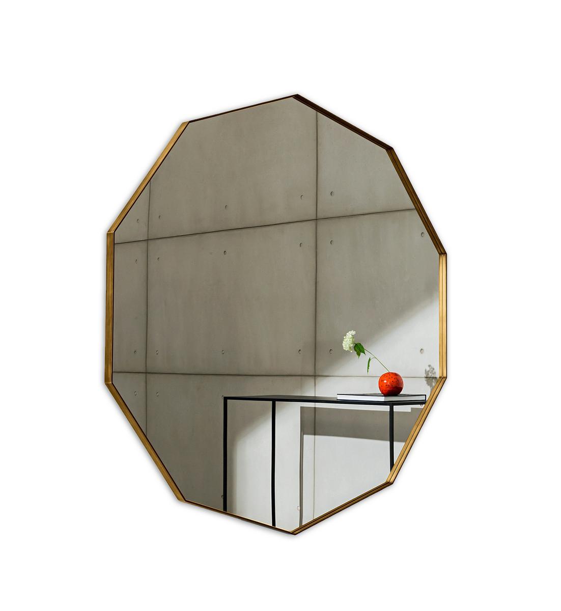 VISUAL DECAGONAL Framed wall-mounted mirror
