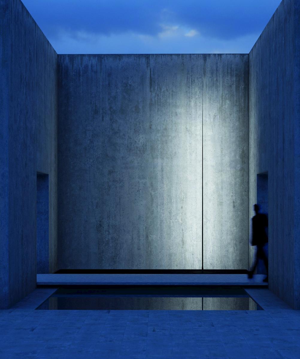 ORIGINE OUTDOOR LED glass-fibre and metal floor lamp