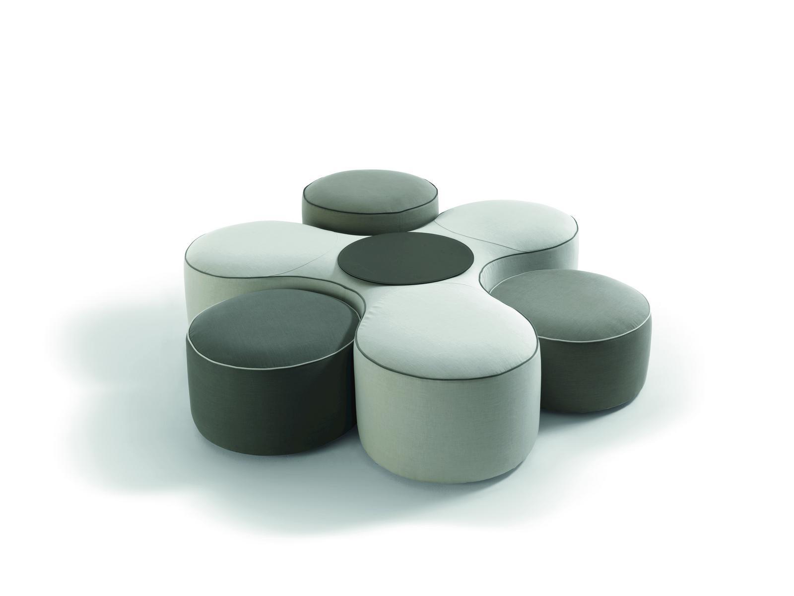 BLOW Upholstered fabric pouf
