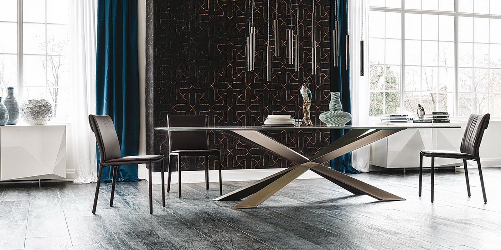 SPYDER KERAMIK Oval metal table