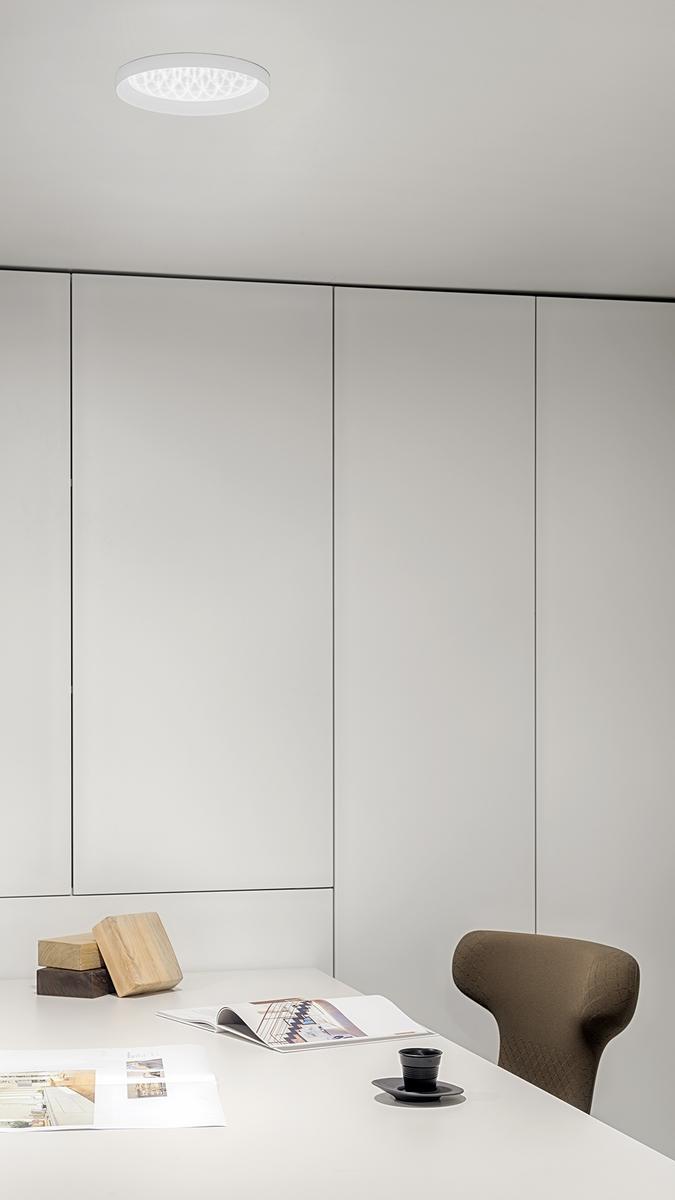 STRAM PRISMATIC Recessed LED ceiling lamp