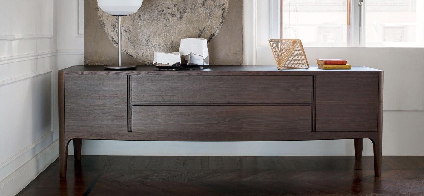 FORTUNA Contemporary style wooden sideboard with doors with drawers