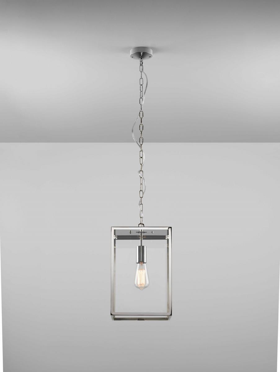 HOMEFIELD PENDANT LED Glass and Stainless Steel outdoor pendant lamp