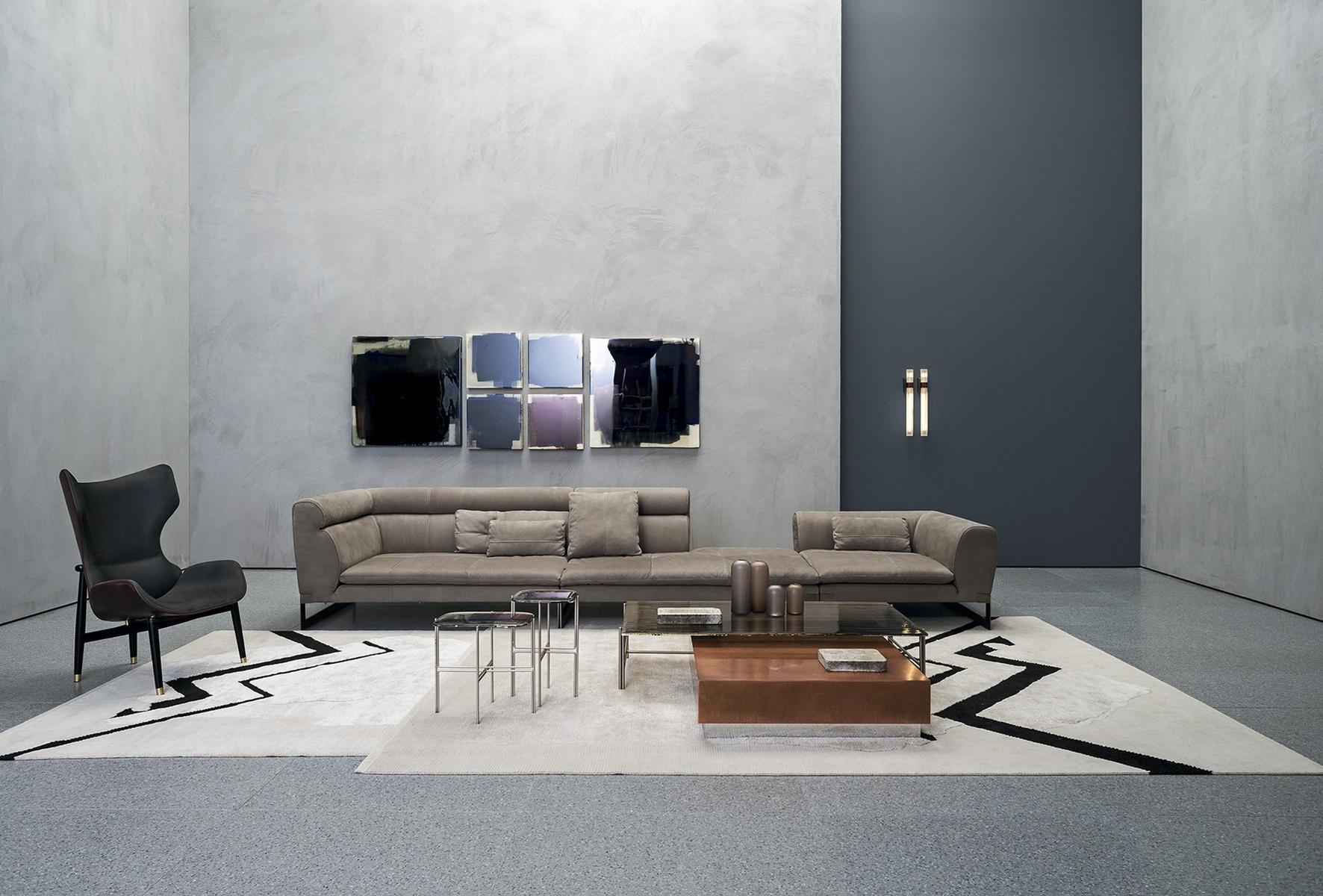 ATLAS PATTERN 2 Rectangular fabric rug