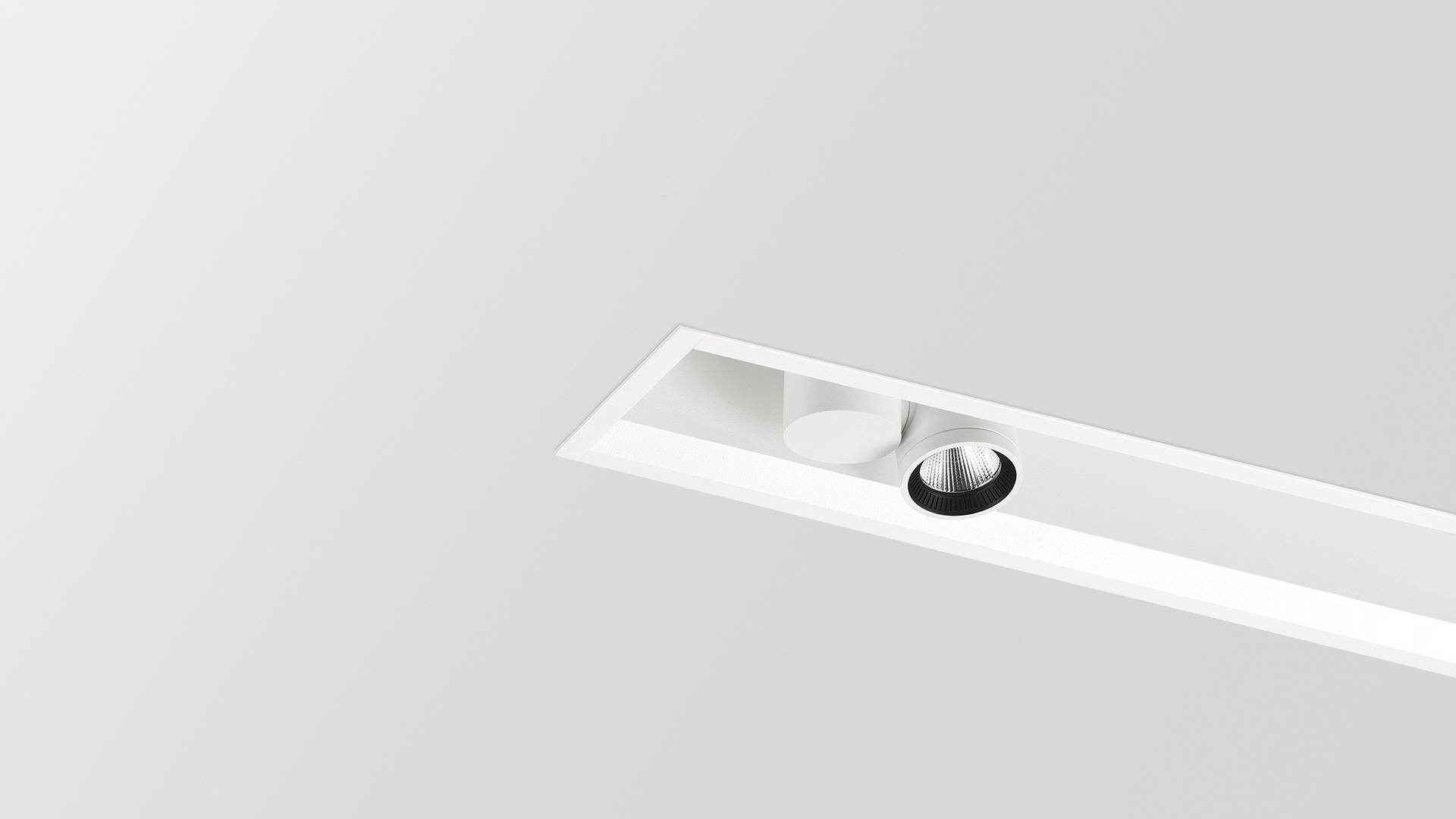 IO RECESSED PROFILE Ceiling mounted aluminium linear lighting profile for LED modules