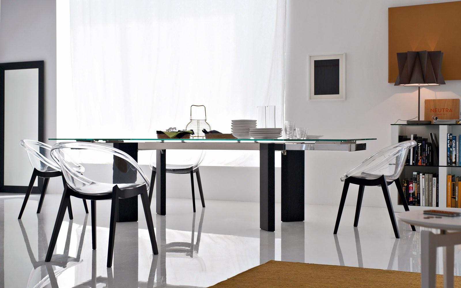TOWER WOOD Extending rectangular table