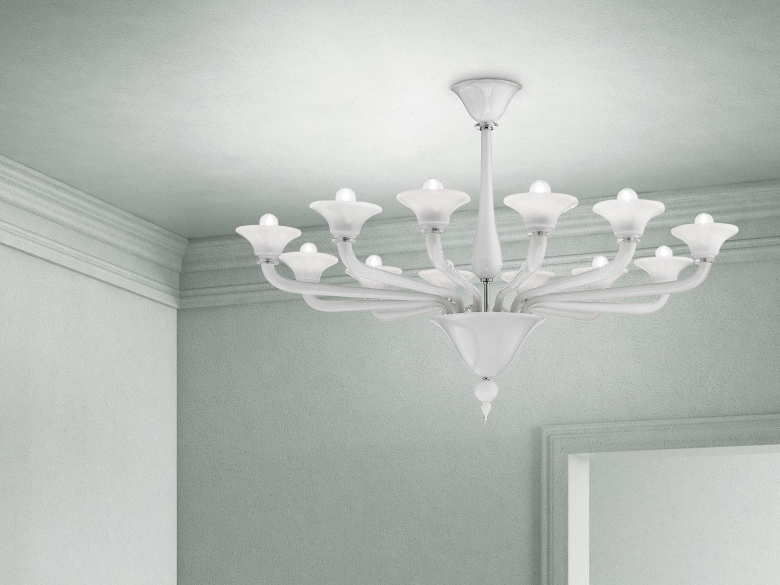 CORNER Glass chandelier