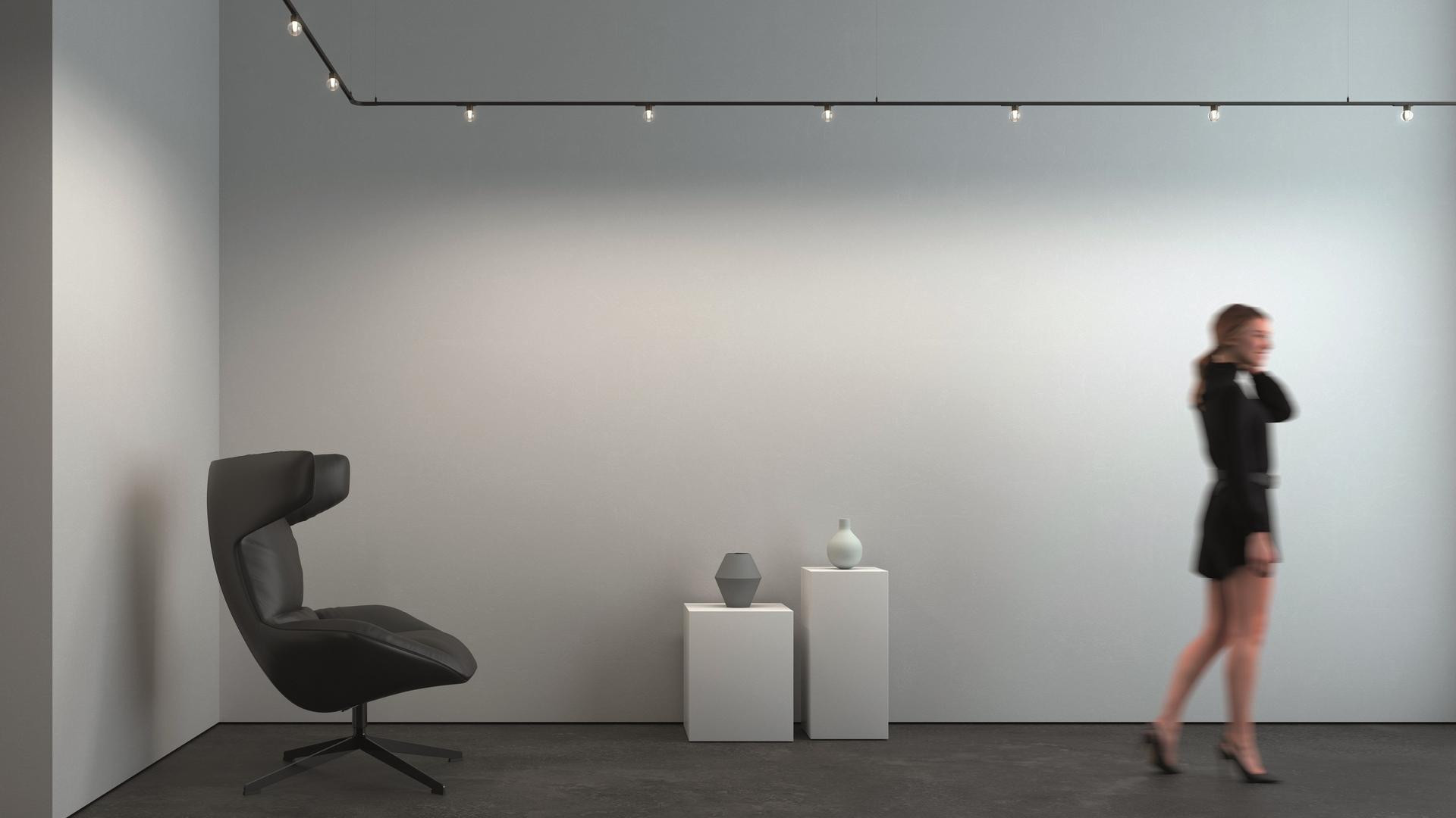 MINIMAL TRACK SUSPENSION LED Anodized aluminium track-Light