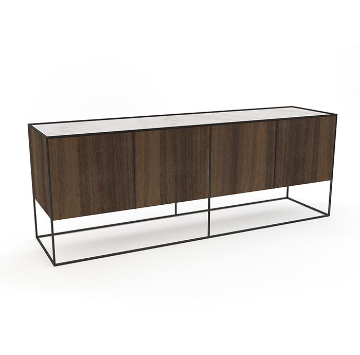 FIL ROUGE Sideboard with coplanar doors