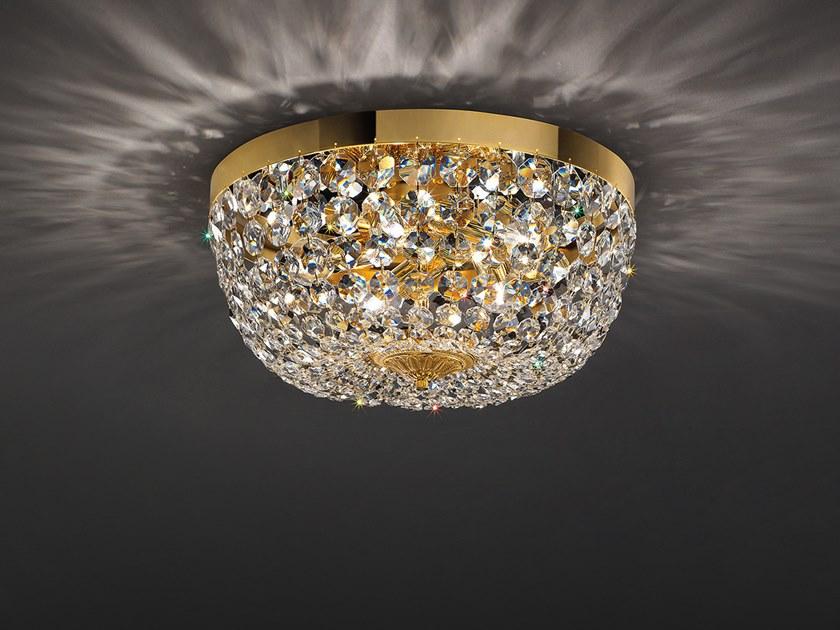 IMPERO &AMP; DECO VE 846 Incandescent brass ceiling lamp with crystals