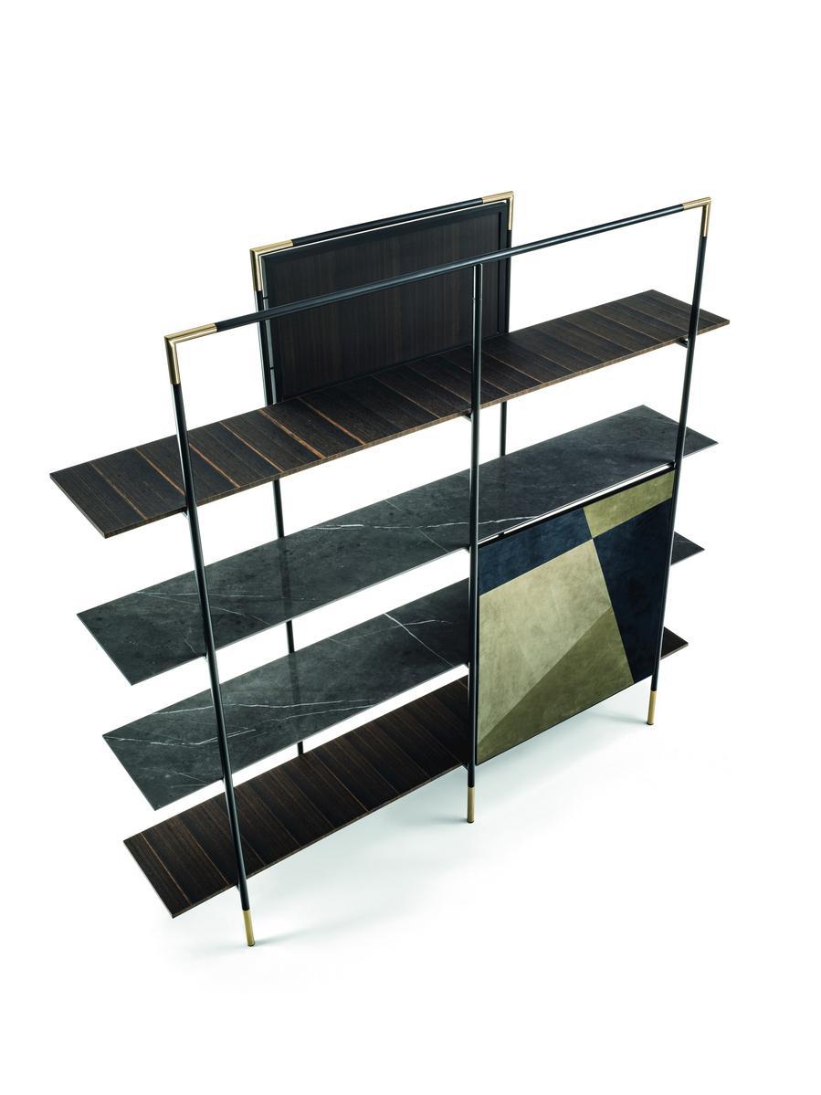 KEVIN Open freestanding double-sided bookcase