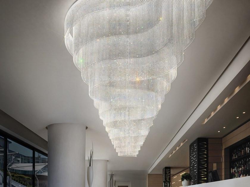 GALASSIA R1 DBL LED modular crystal ceiling lamp