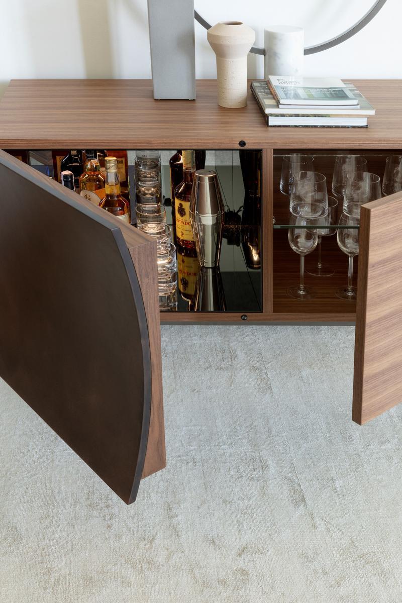 BILBAO Canaletta walnut sideboard with doors