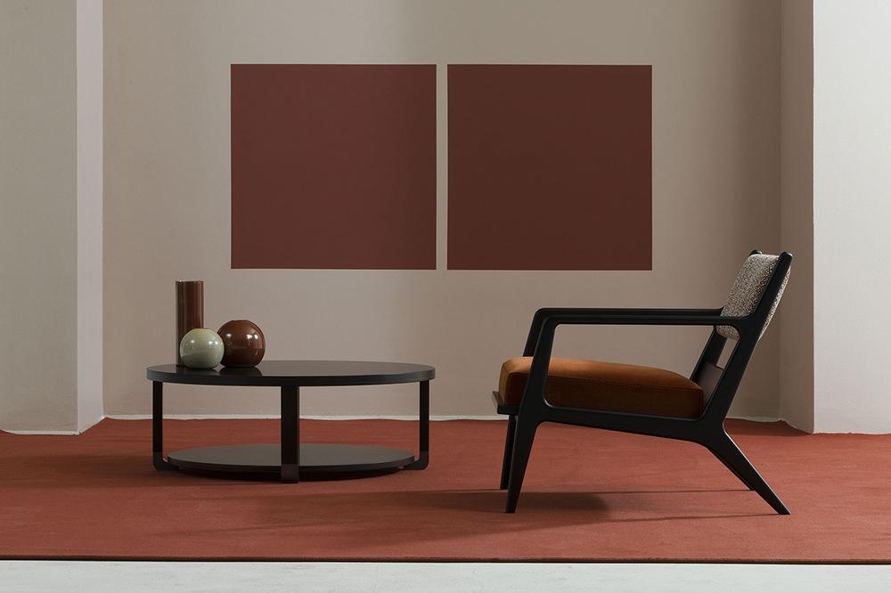 JACQUES Round solid wood coffee table