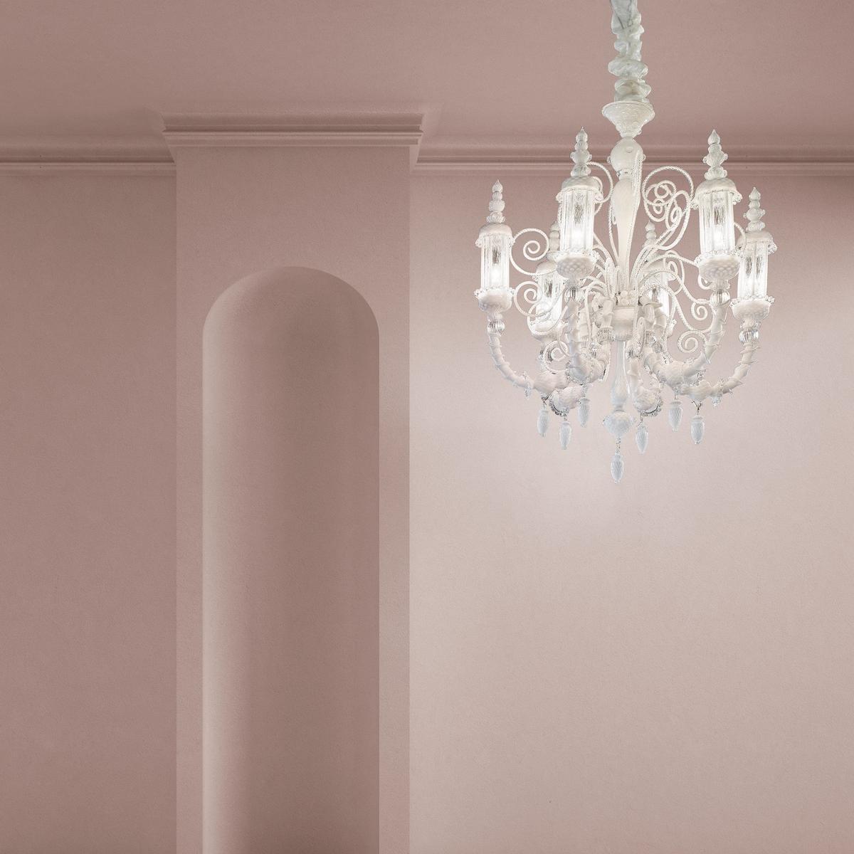 BUCINTORO Glass chandelier with crystals