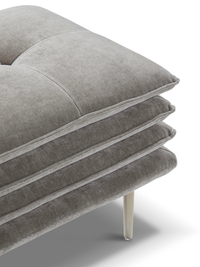 MATER FAMILIAS Stylish, multi-layered Mater Familias poufs offer comfort, practicality, and versatility for any room, enhancing space with a unique design accent.