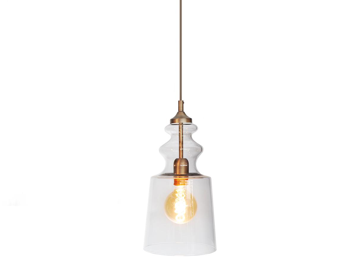 CORNELIA CLEAR EDITION Transparent blown glass pendant lamp