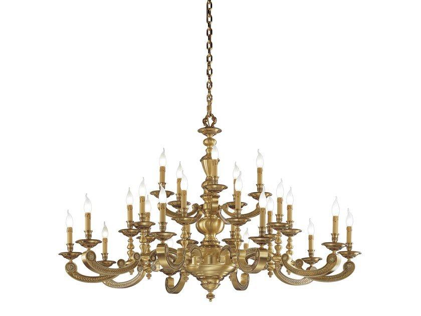 ALBERTO 268/20+5 Satin french gold/mahogany chandelier