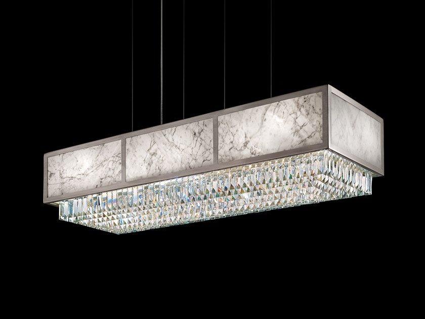 IMPERO &AMP; DECO VE 770 S28 / S34 Incandescent marble pendant lamp with crystals