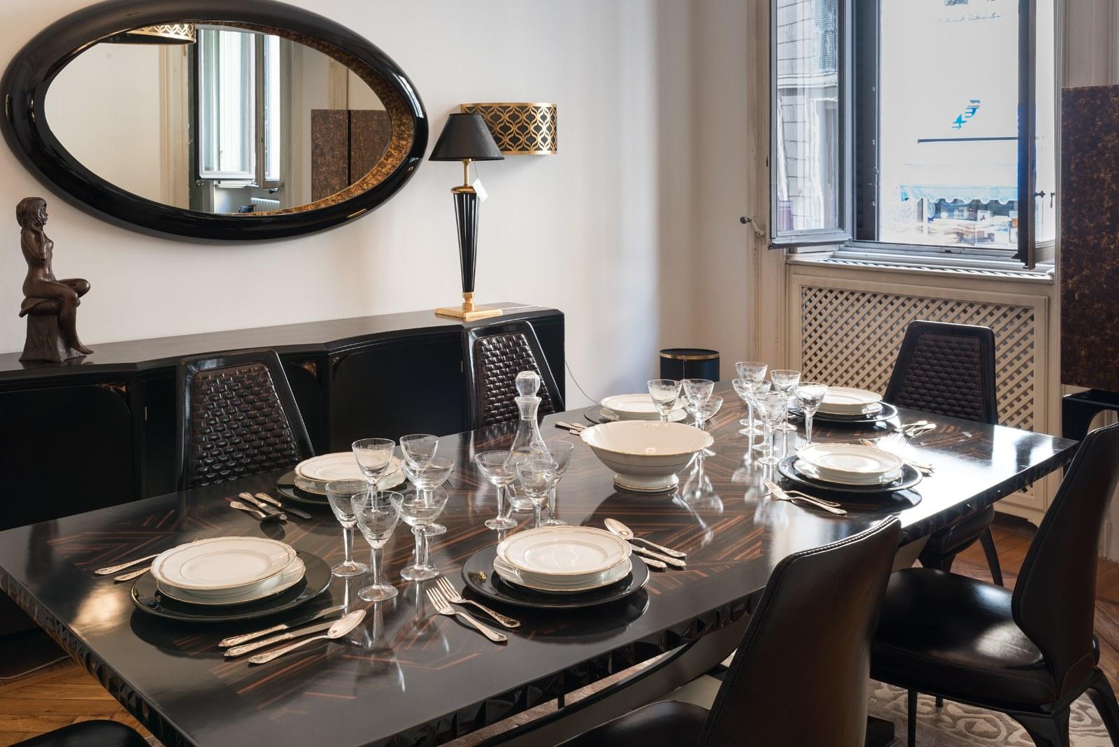 PONTECORVO Rectangular wood veneer table