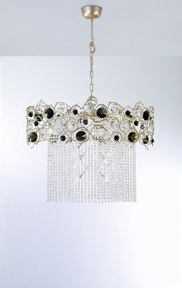 DIAMOND Halogen pendant lamp with crystals
