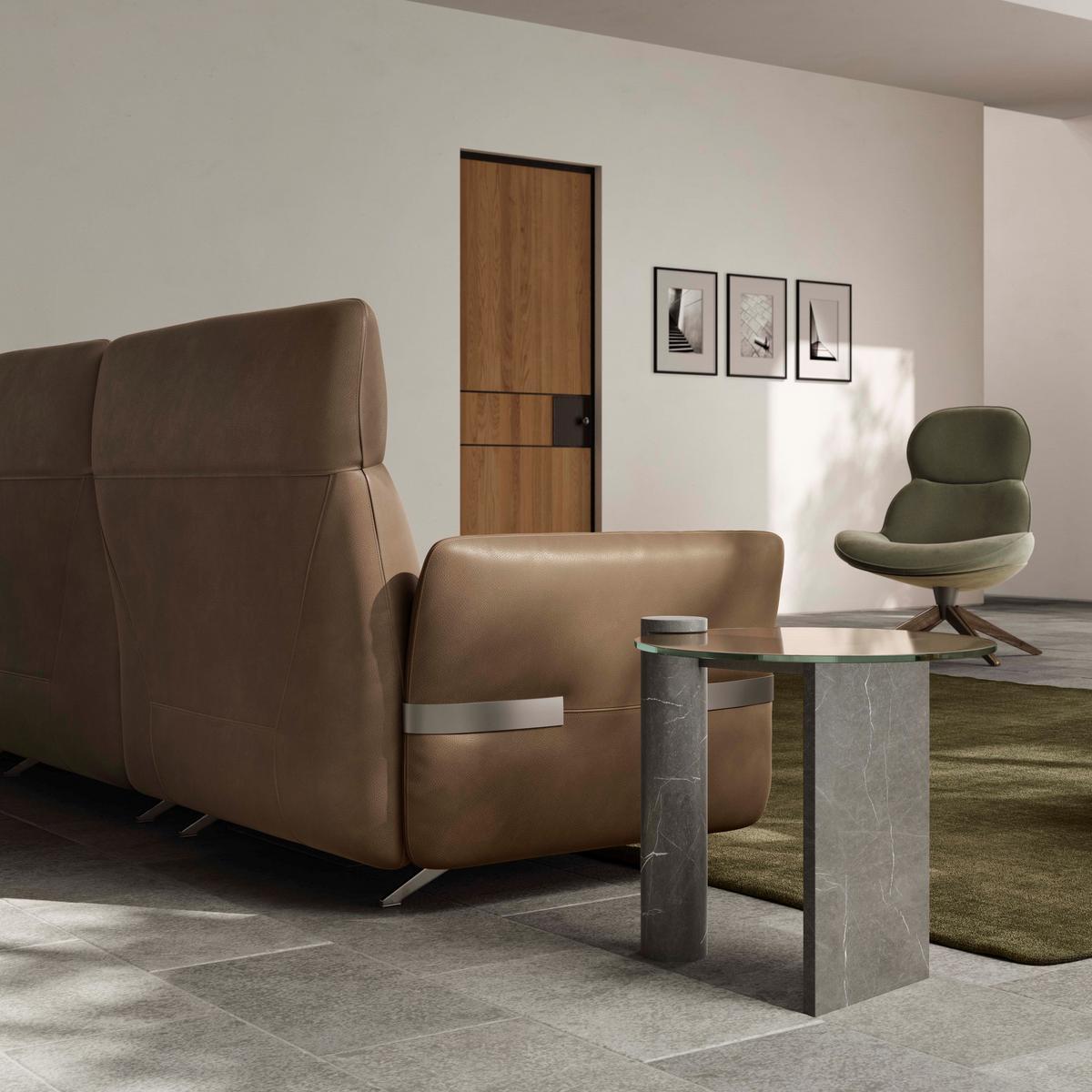FROST Round tempered glass coffee table