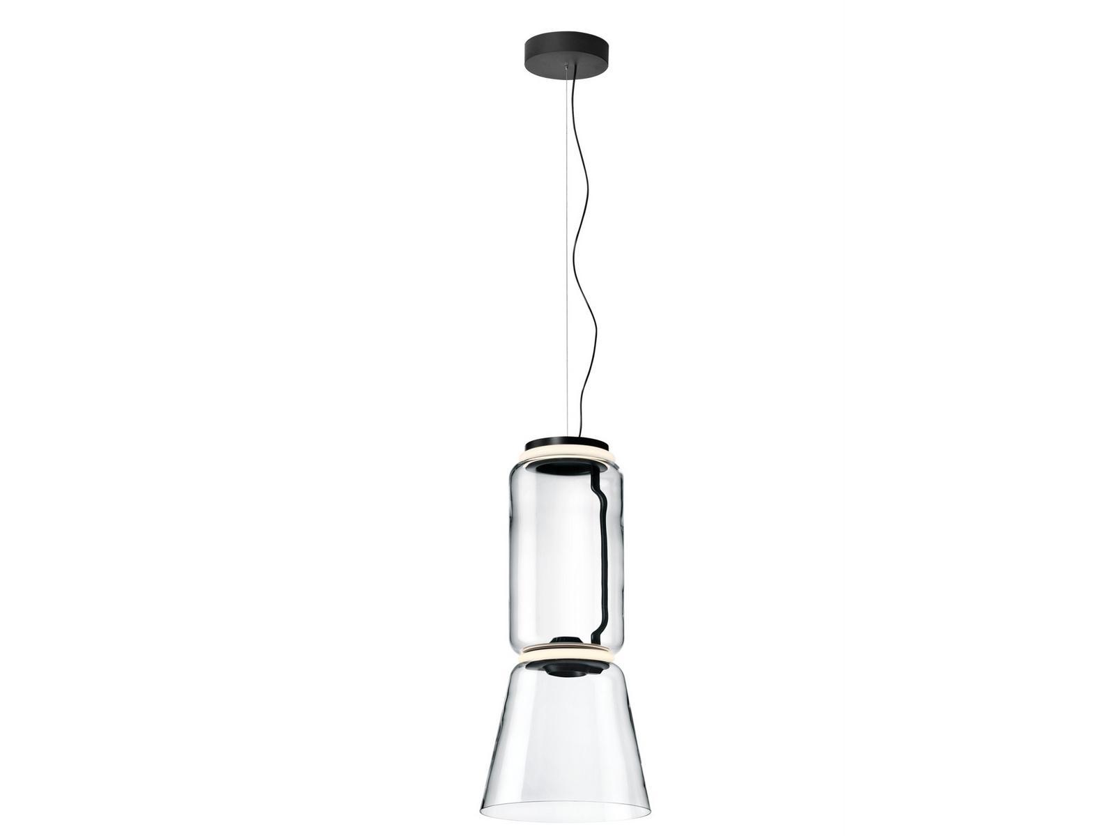 NOCTAMBULE CONE LED Blown crystal pendant lamp