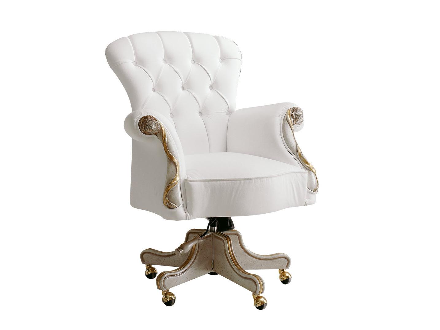 BOLTERO Tufted swivel armchair with armrests