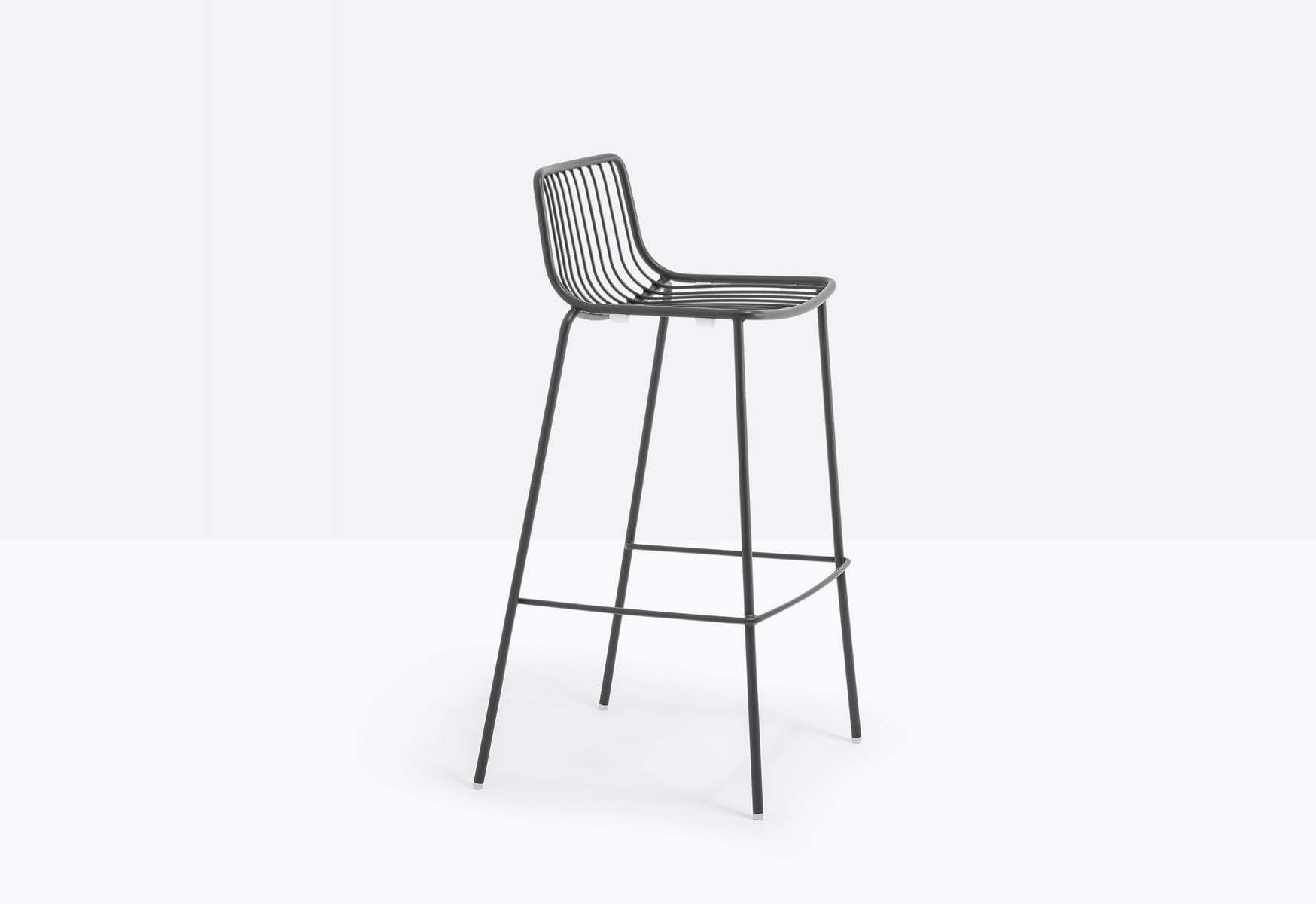 NOLITA 3658 High metal stool with back