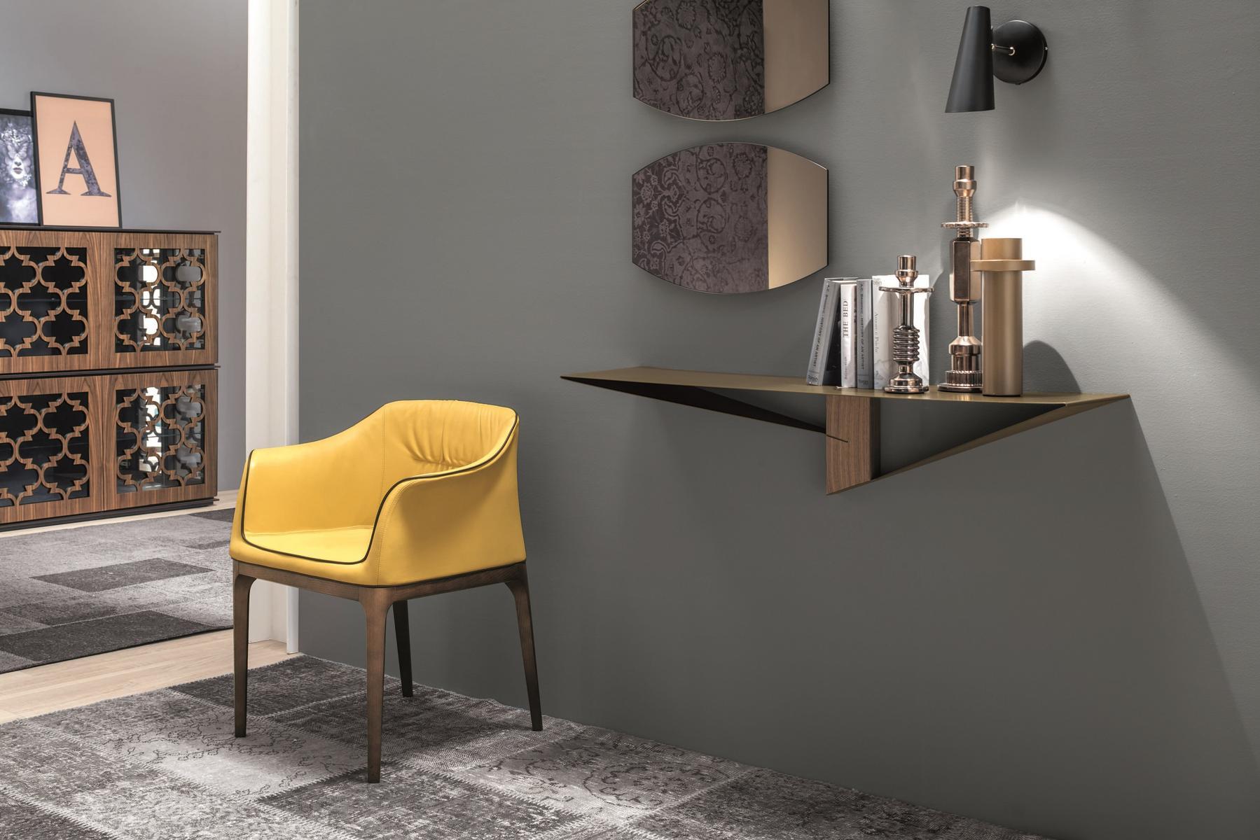 ALBATROS Rectangular wall-mounted painted metal console table