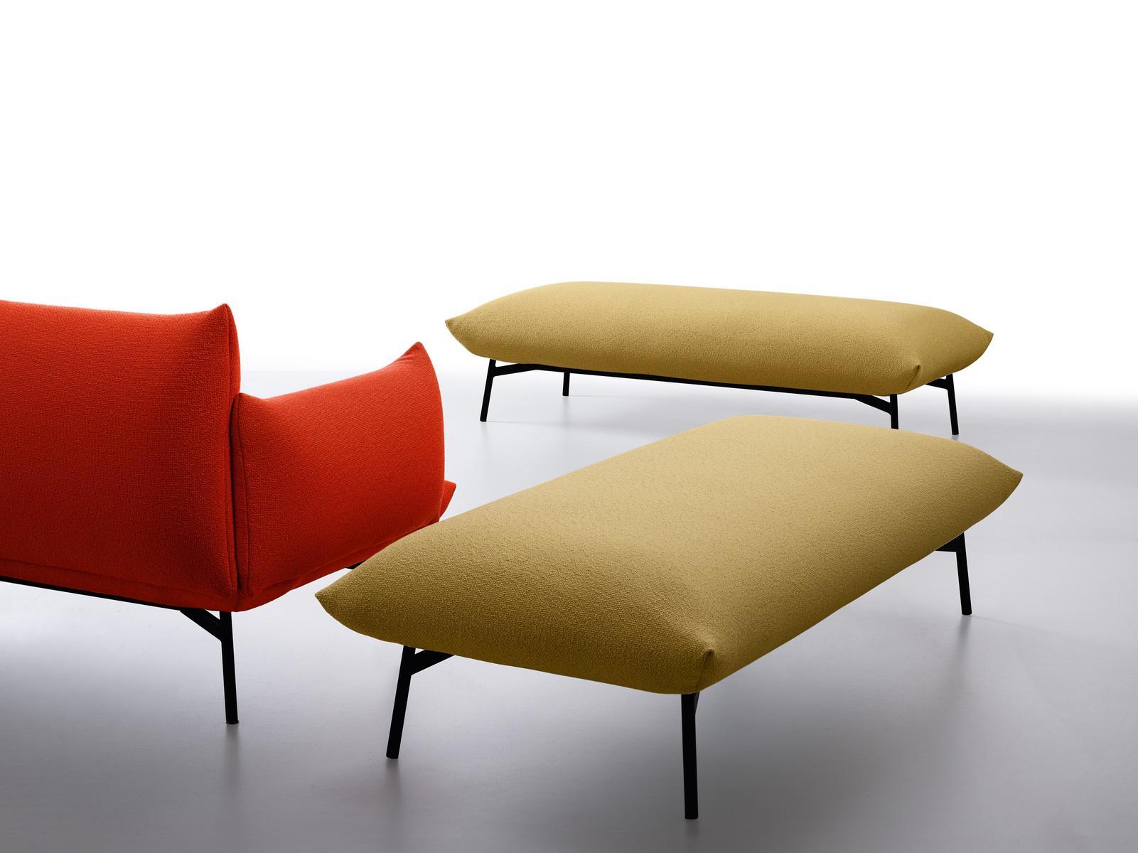 AREA B2 M TS Upholstered rectangular fabric pouf