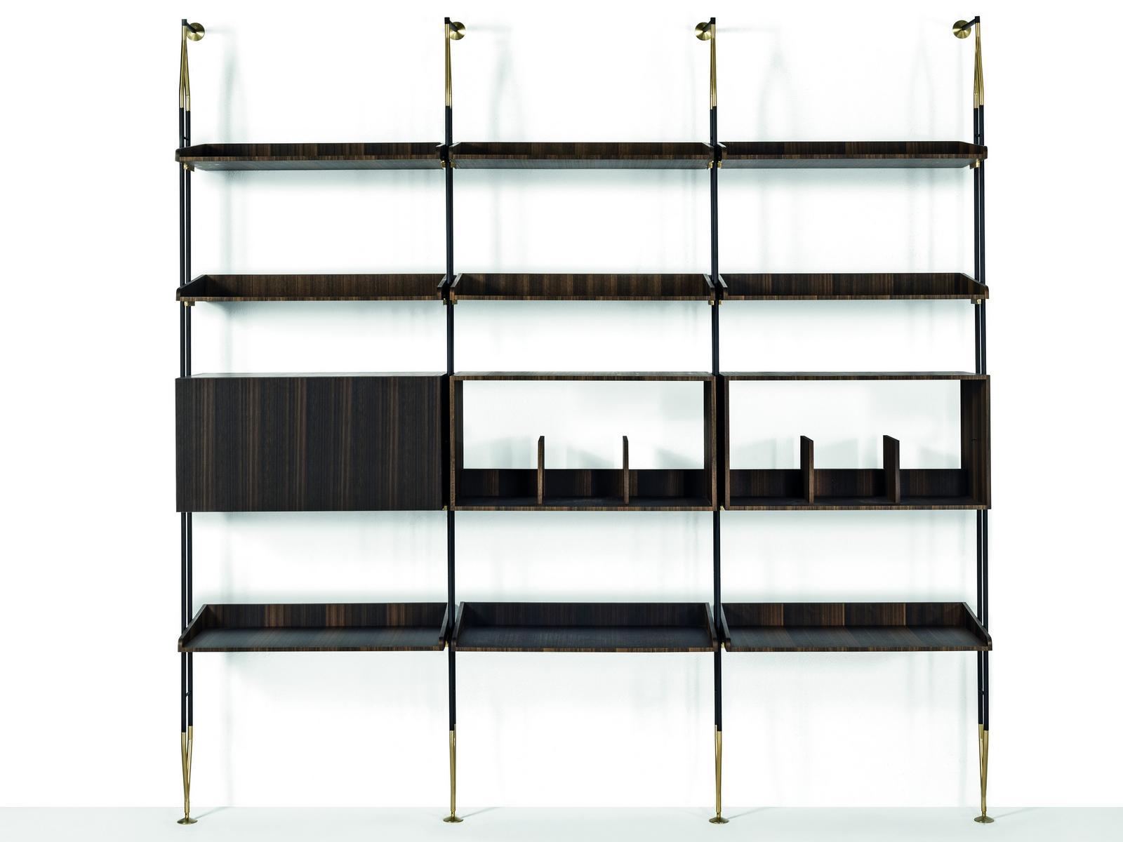 AMY Open floor-ceiling mounted bookcase