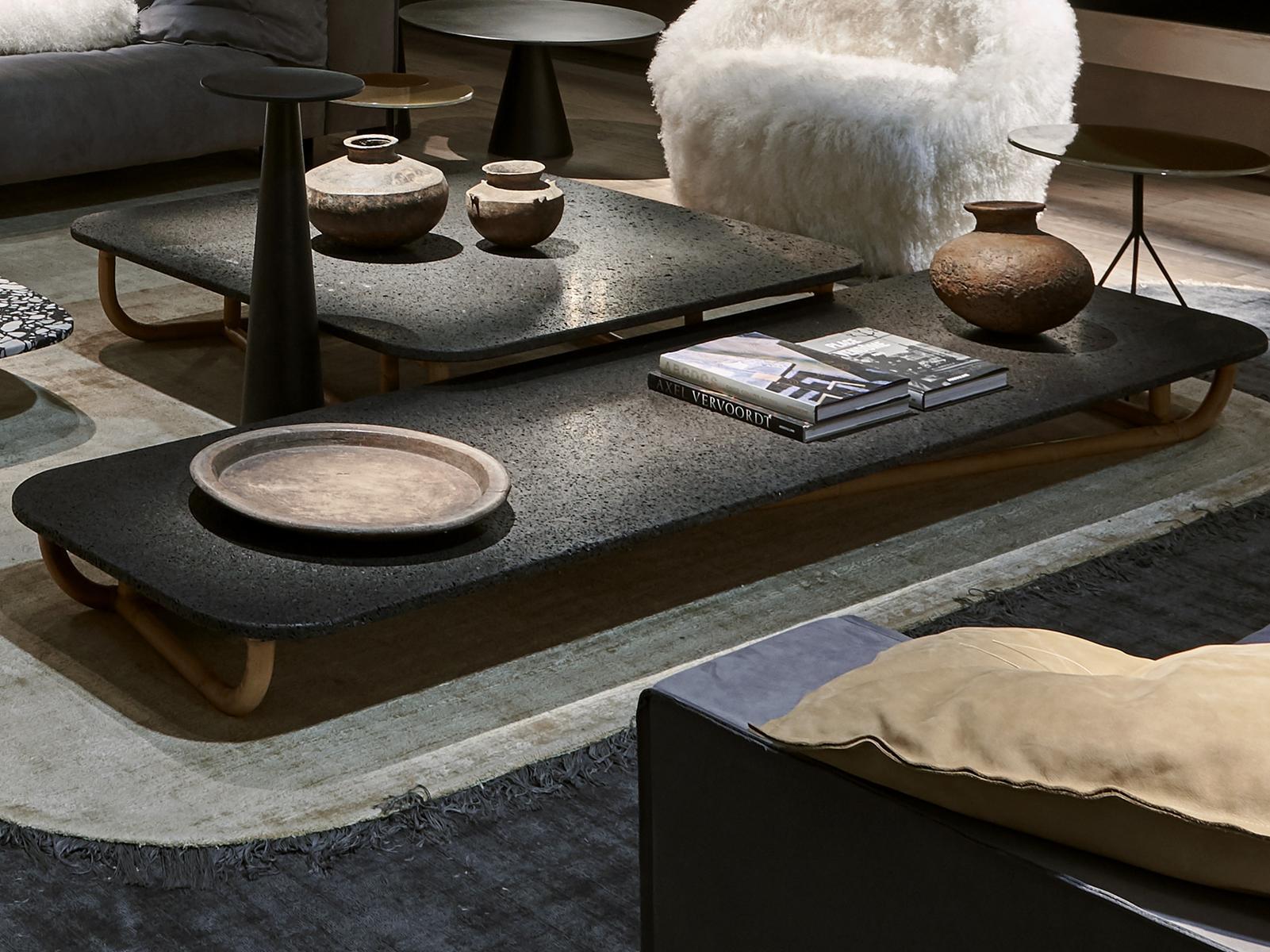 MALACCA Low rectangular coffee table for living room
